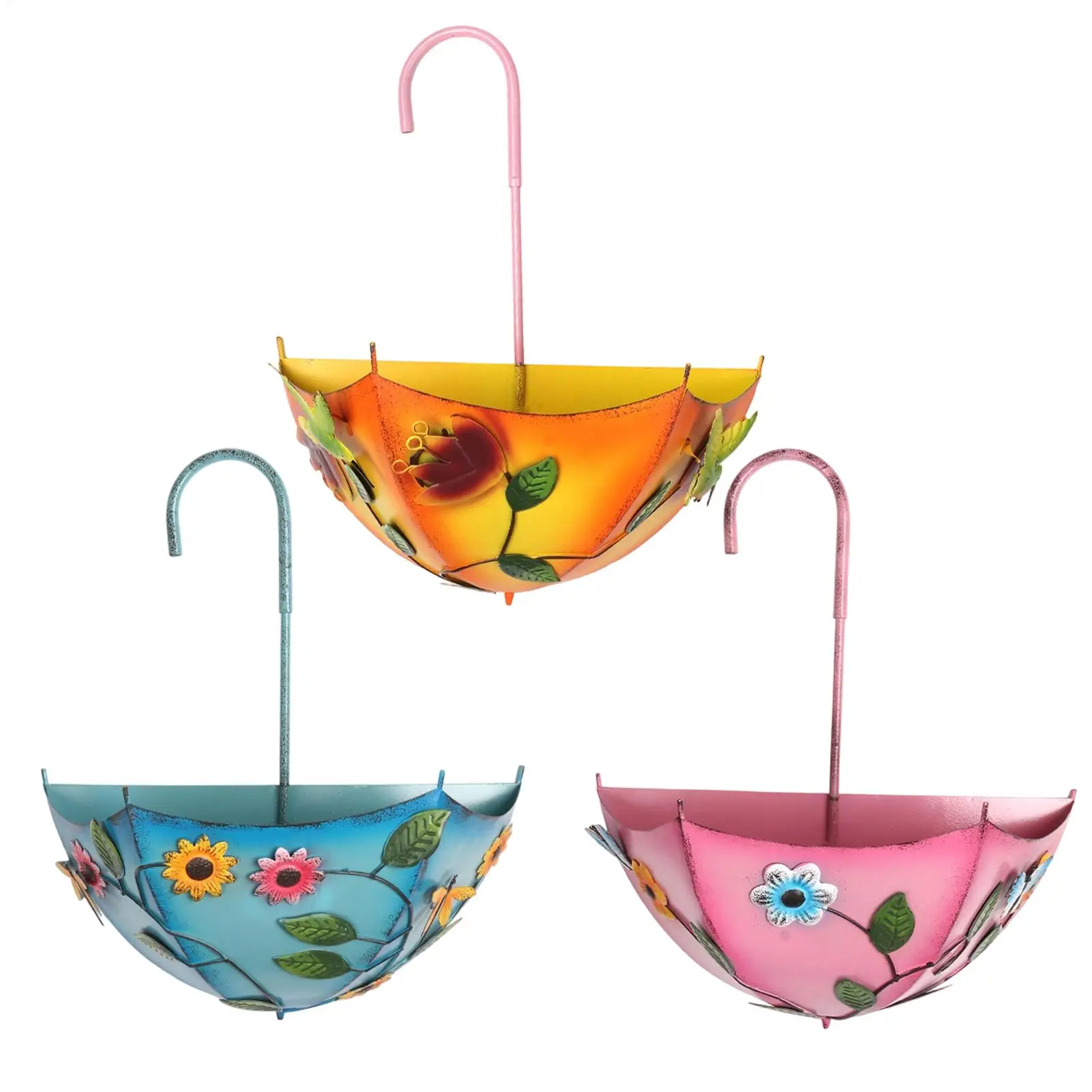 Umbrella Shaped Wall Planter Inverted Umbrella Shape Yard Plant Pot Farmhouse Wall Planter