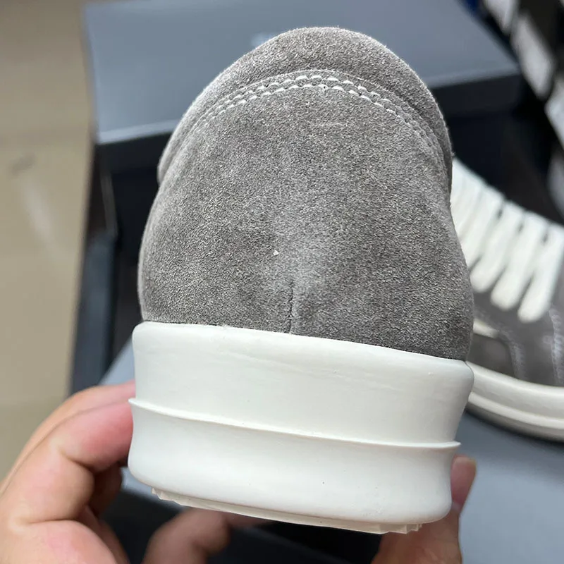 الرجال العلامة التجارية عارضة منخفضة أعلى رمادي الجلد المدبوغ أحذية مصمم جودة الشرير القوطية أزياء الصيف منصة شقة النساء حذاء رياضة حجم كبير 48 #5