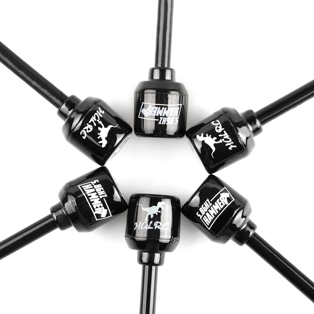 HGLRC Mini Antenna a martello a lungo raggio Mini RHCP LHCP Spin SMA IPEX MMCX angolo 5.8G 2.5dBi 135mm per RC FPV Racing Drone