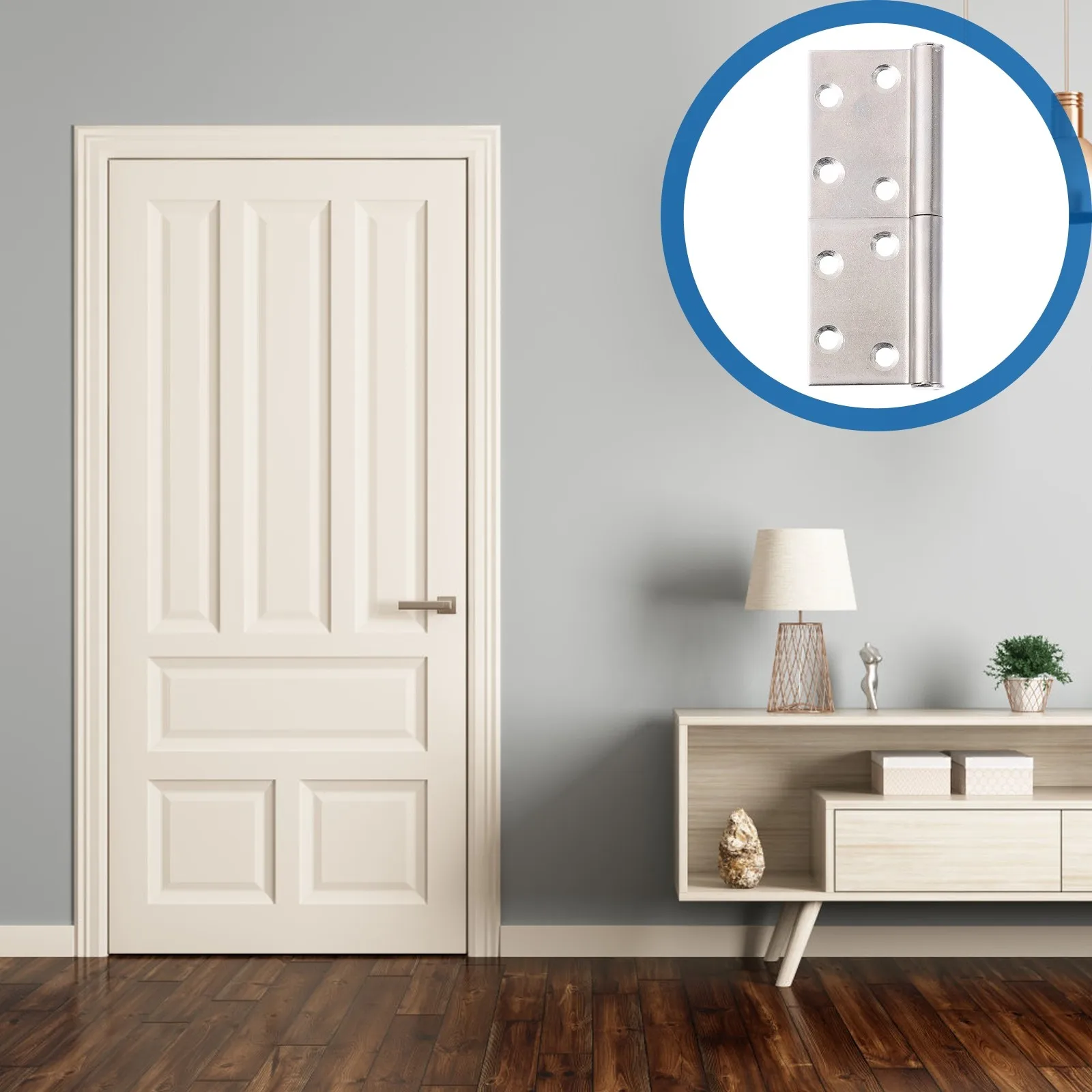 4Pcs Stainless Steel Door Hinges Thickened Rust Resistant Detachable Lift Off Flag Hinges for Cabinet Furniture Window Drawer