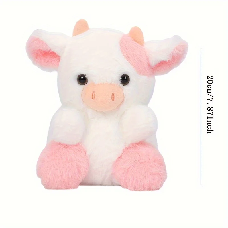 7.8 Inc Soft Pink Cow Plush Toy Cute Strawberry Cow