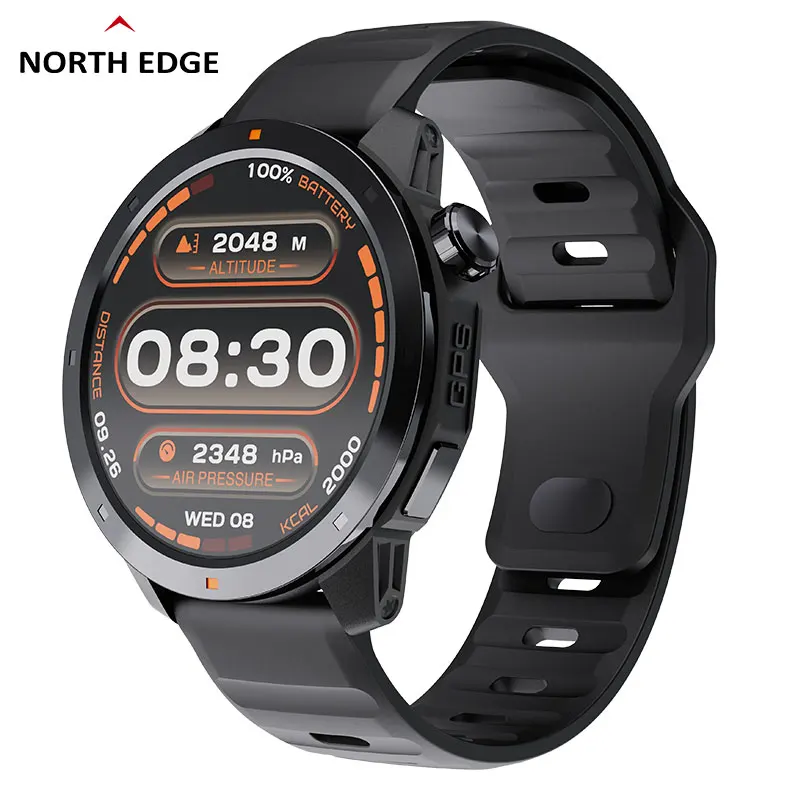 

NORTH EDGE X-TREK 2 GPS Track routs Sports Smart Watch 1.43 Amoled Screen 3ATM Waterproof Watch Bluetooth Call Altitude Compass