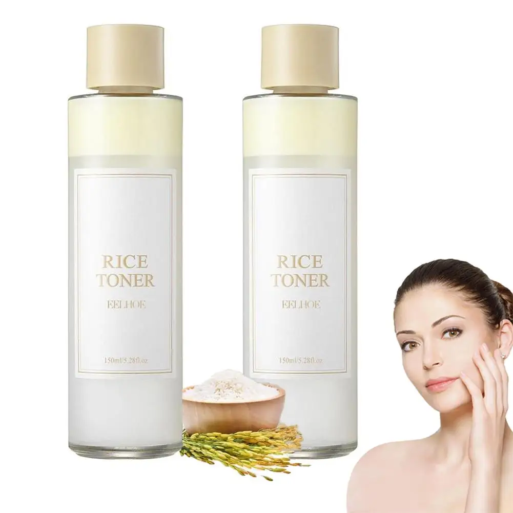 

2Pcs Rice Toner 300ml Deep Hydrating for Face Dry Itchy Skin Glow Essence Firming Brighten Skin Shrink Pore Alcohol Free