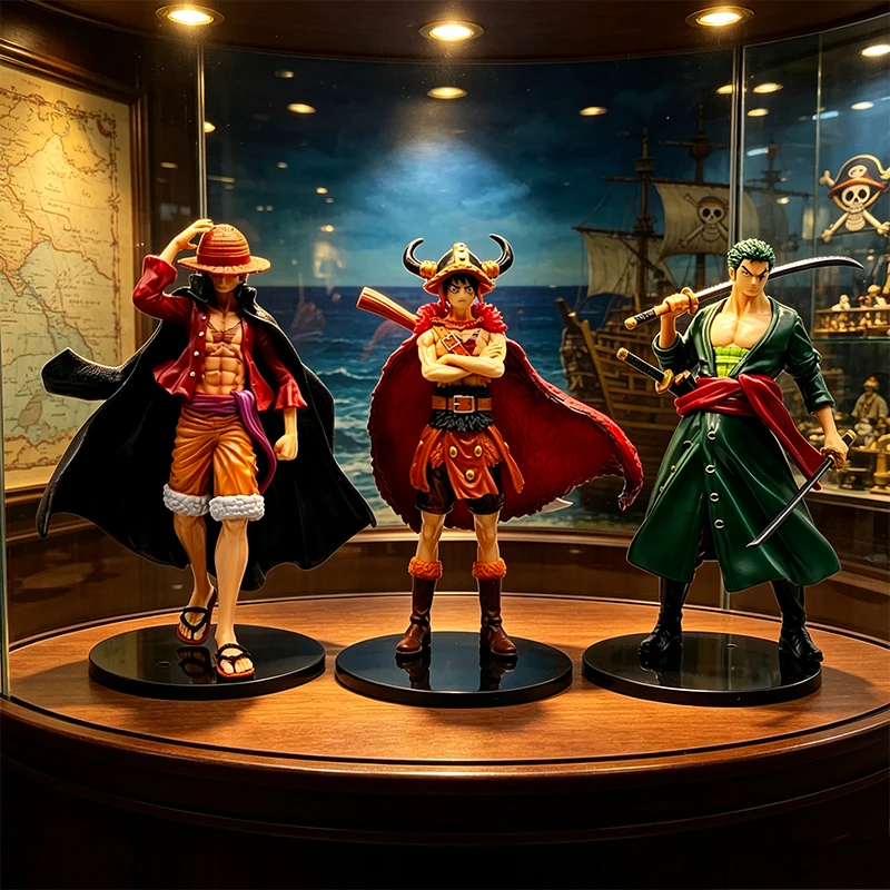 Figura de Luffy y Solon, hecha a mano, de la serie de anime One Piece, para decorar escritorios, ideal como objeto de colección o como regalo de cumpleaños.
