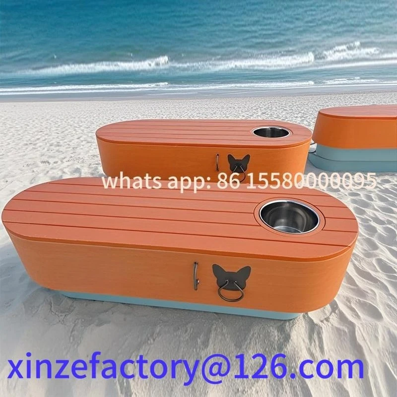 Customizable Outdoor Stainless Steel Flower Box Seat Combination Bench Garden Park Leisure Bench