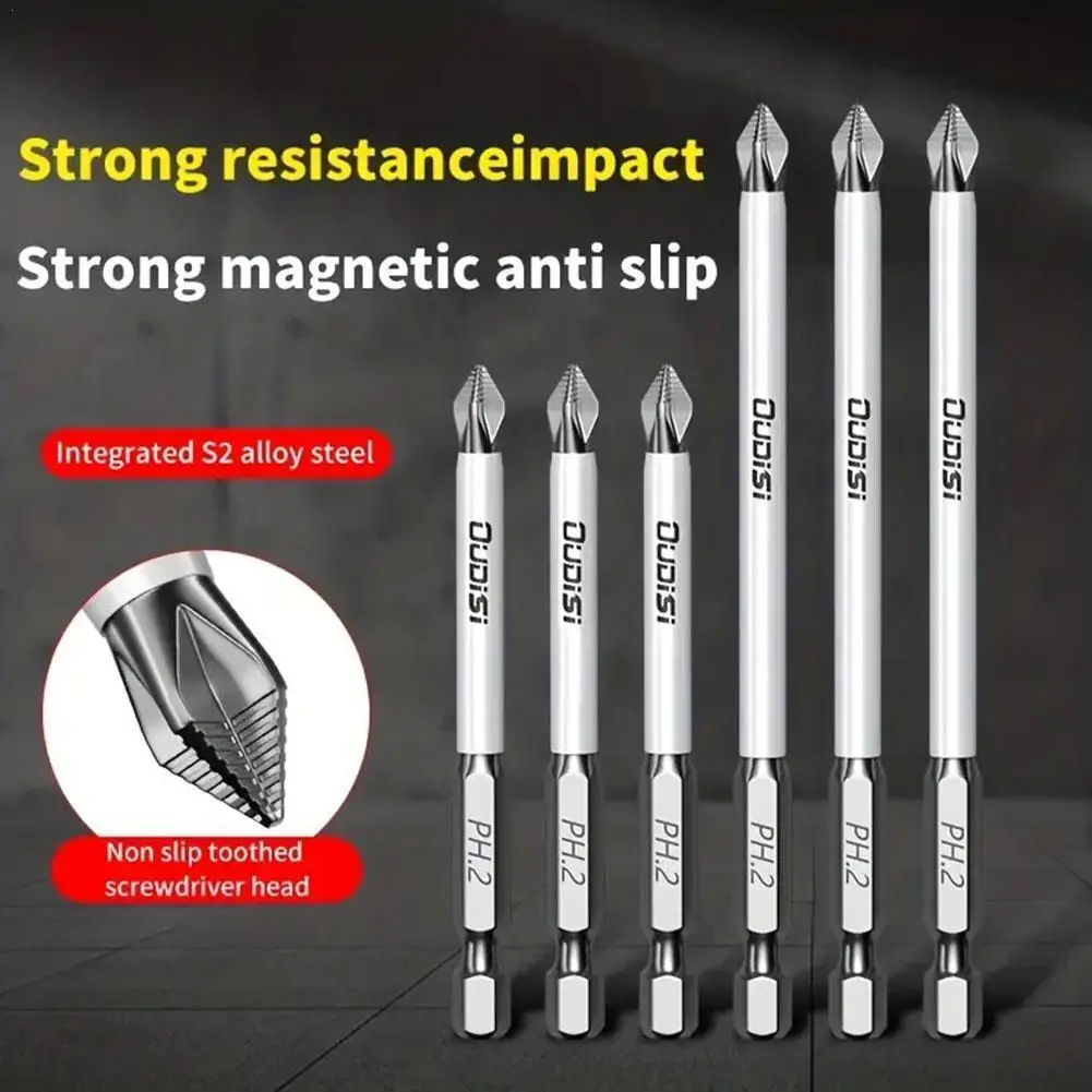 

Tungsten Steel Strong Magnetic Bullet Electric Screwdriver Anti Slip Electric Screwdriver Hexagonal Handle Electric Drill Extend