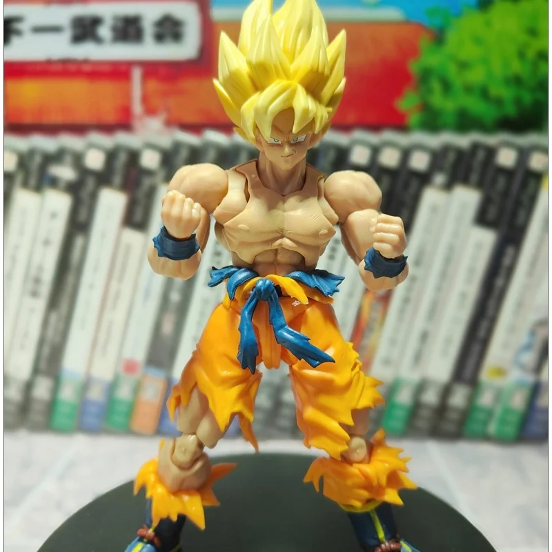 Anime Dragon Ball Z Goku Figure Shf Super Saiyan Battle Damage Figures Pvc Ko Model S.H.Figuarts Action Figure Toy Festival Gift