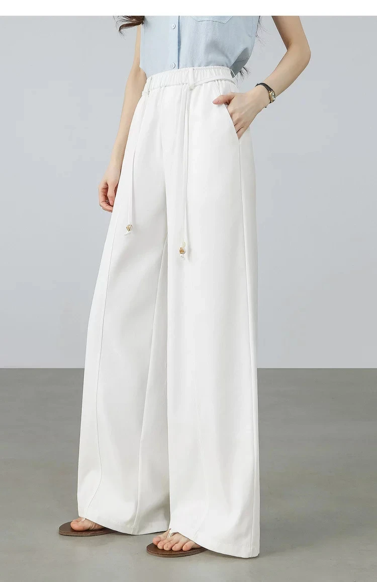 SENTUBILA Damen Sonnenschutz-Hose mit geradem Bein 2026 Sommer Rosa Lässige Pendler-Schlankheitshose mit Gürtel 162KA4017 – Detail 27