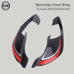 High Quality ABS Plastic Winglets Installed By Bolts Fit for Yamaha R1 R1M 2020-2025 Wings Front Fairing Downforce Moto Parts