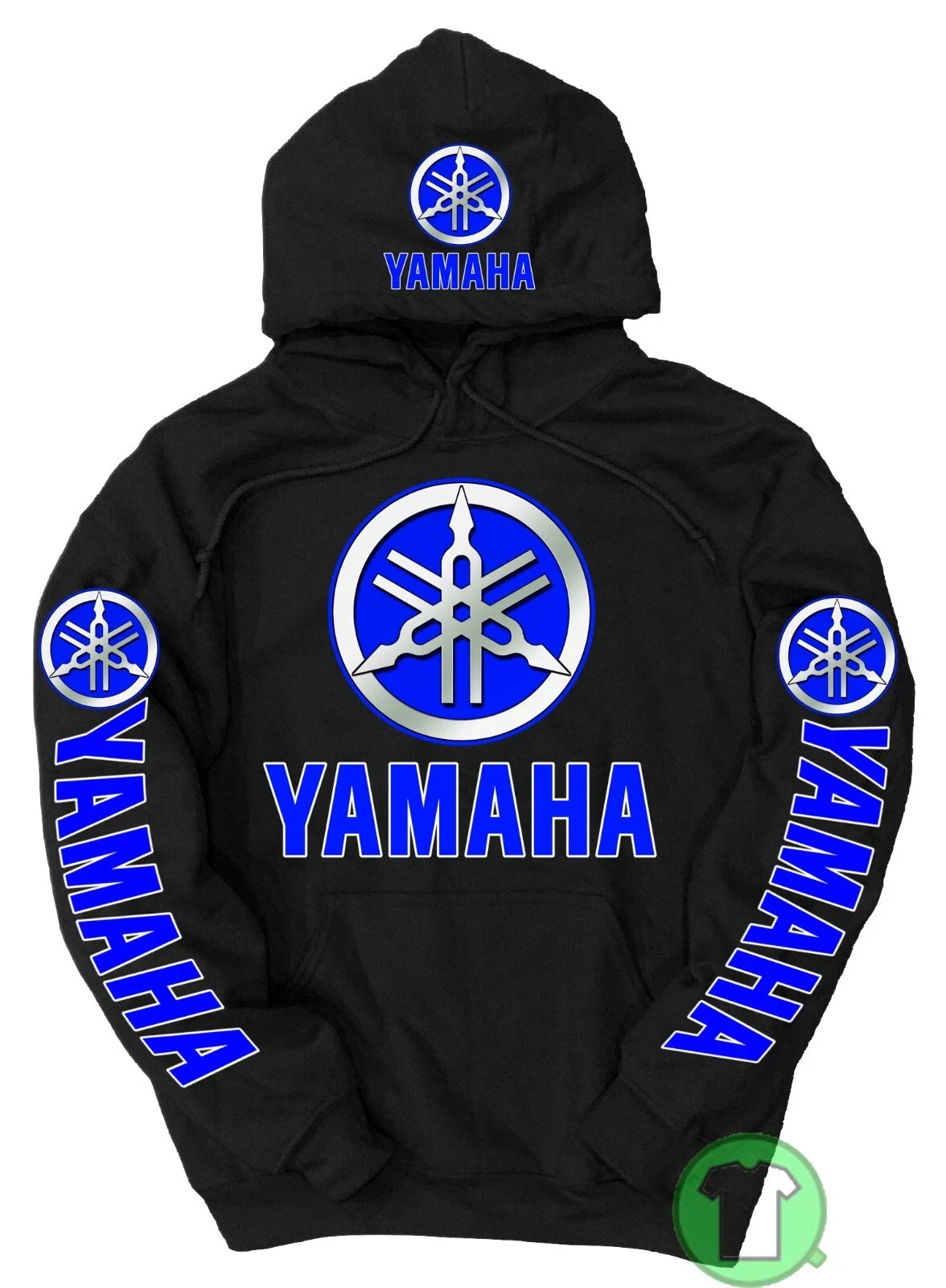 YAMAHA Logo azul negro Sudadera con capucha Motocross hombres moda calle Hip-hop Rock deportes suéter mujeres jersey de algodón