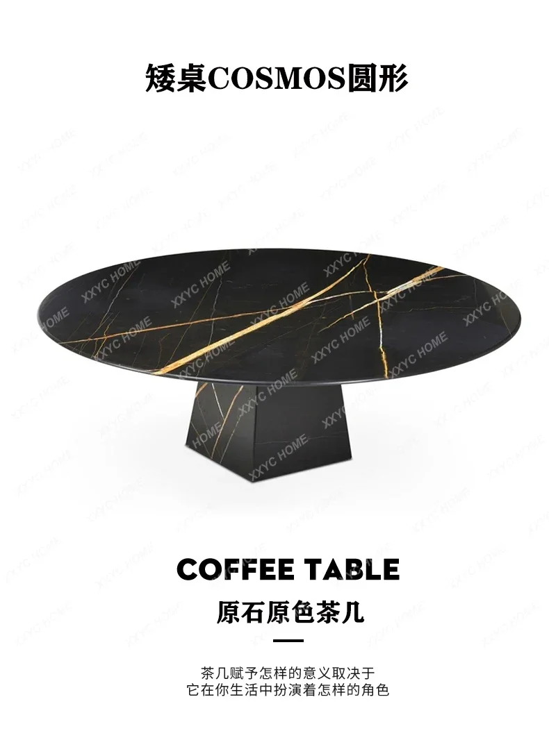 Natural Marble Round Coffee Table Round Modern Minimalist Living Room Home Side Corner Table