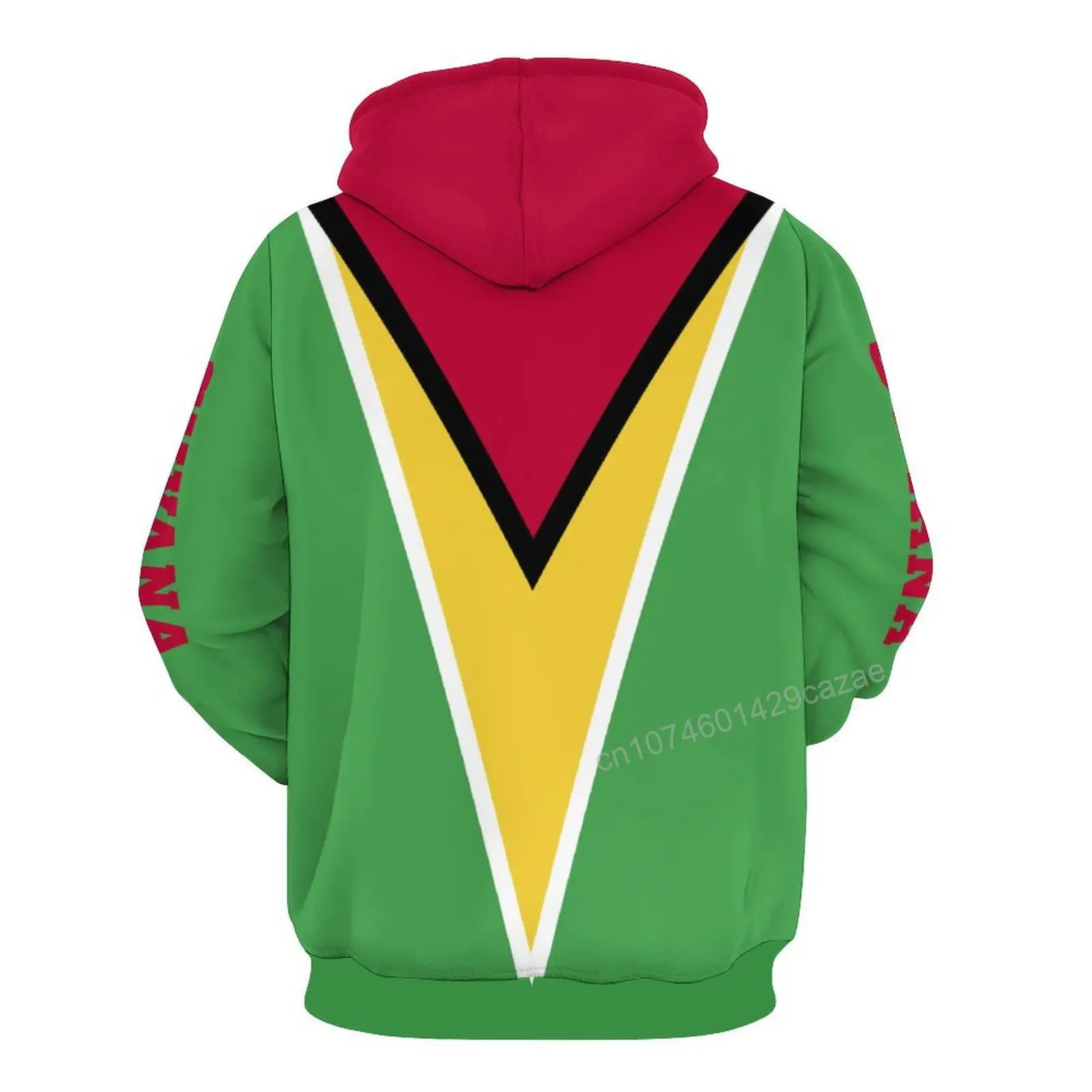 Guyana Country Flag 3D Hoodie Polyester Cool Men Women Harajuku Sweatshirt Unisex Casual Pullover Hoodies