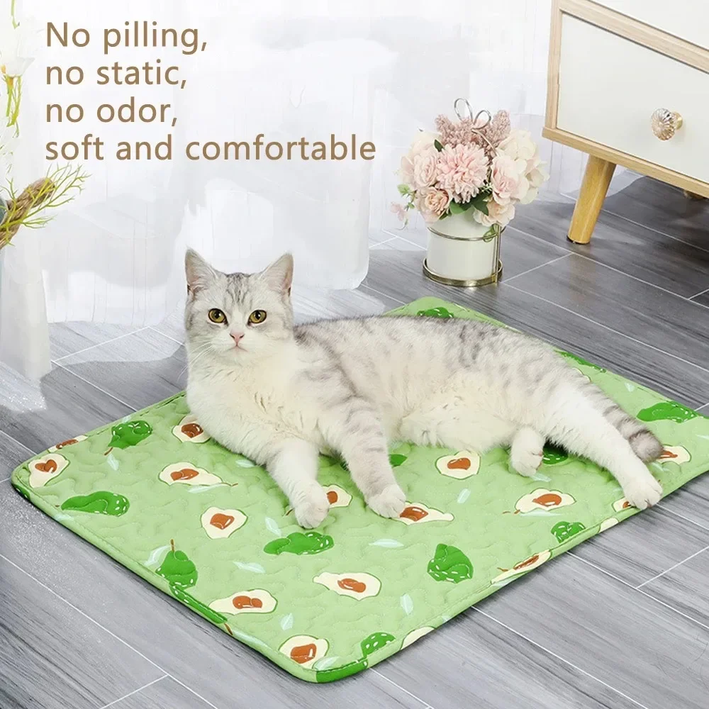 Tapete de verão para animais de estimação, cobertor de gelo para resfriamento de animais de estimação, à prova de umidade, almofada para sofá, pele amigável, gato, sono, respirável, capas de cama para animais de estimação