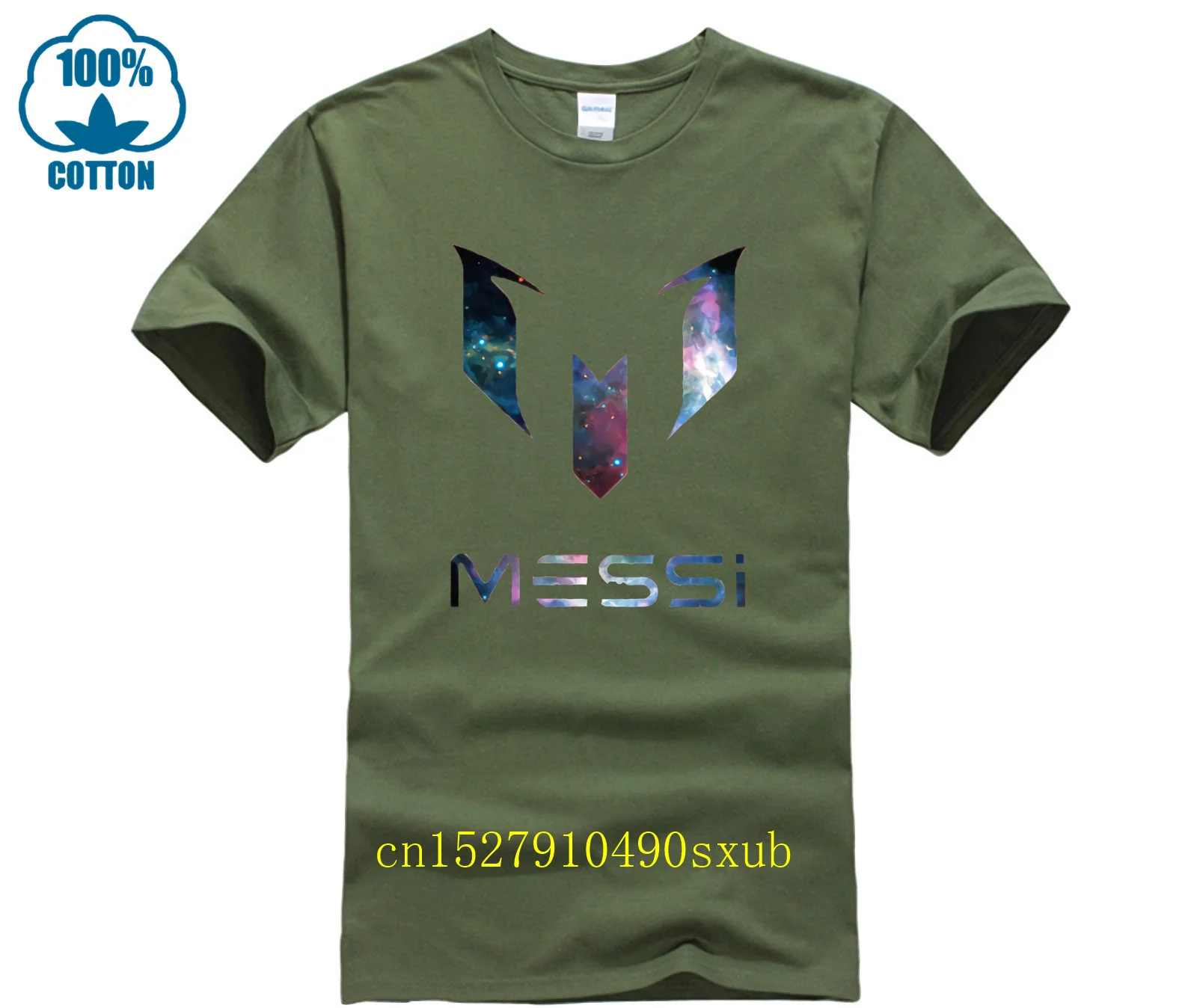 Sports man's T-shirt Lionel Messi Galaxy Logo T-Shirt