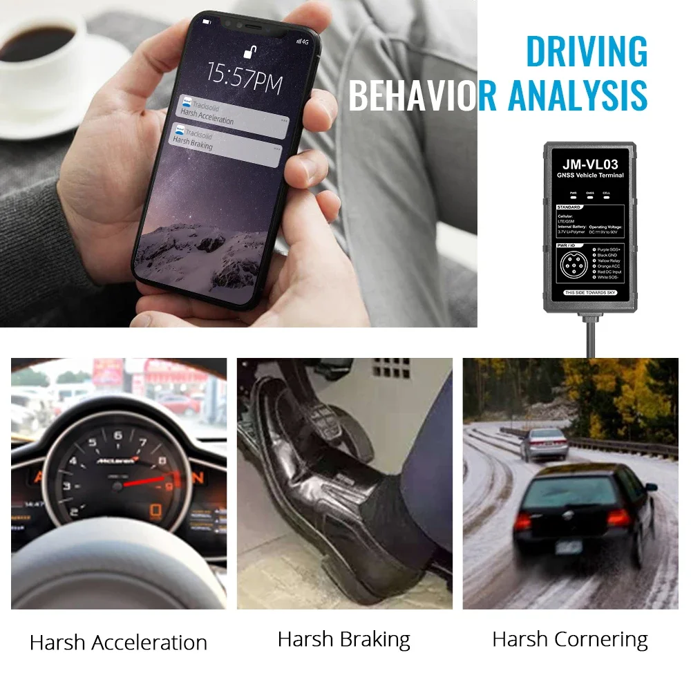 VL03 4G GPS Tracker for Vehicles, Fuel Cutoff / Restore ACC Monitor for Motorcycles, Scooters with App