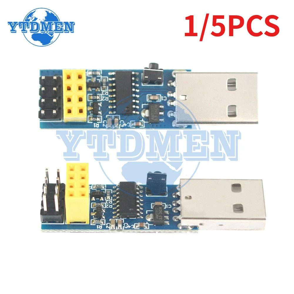 1/5PCS CH340C USB ESP8266 Serial Wireless Wifi Developent Board Module for Arduino ESP-01 ESP01S Programmer Adapter