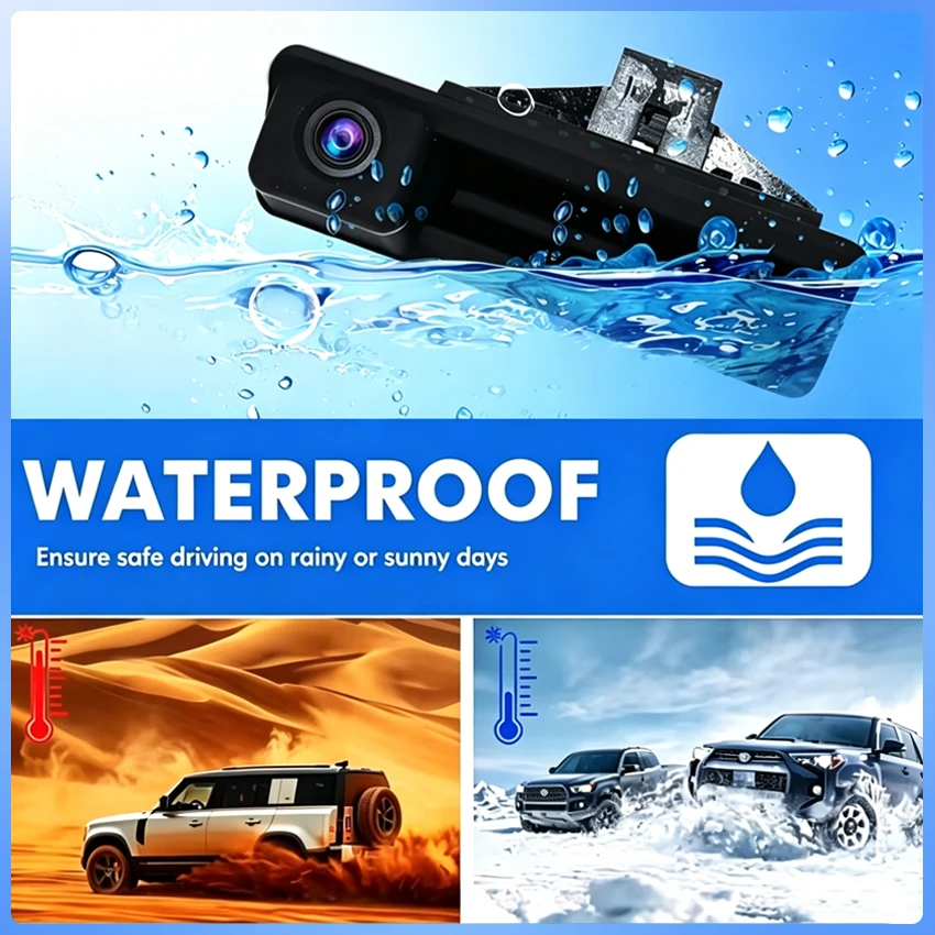 HD Rear Camera AHD Golden Lens For Volkswagen Caddy 2015 2016 2017 2018 2019 Trunk Handle Camera Backup Parking Reversing Camera
