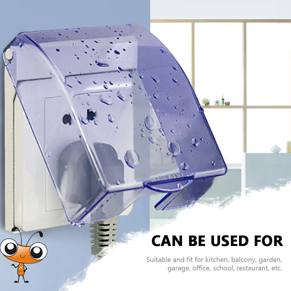 

2 шт. водонепроницаемые пластиковые защитные крышки для розеток, защита от брызг, подходят для кухни, ванной комнаты, использования внутри помещений