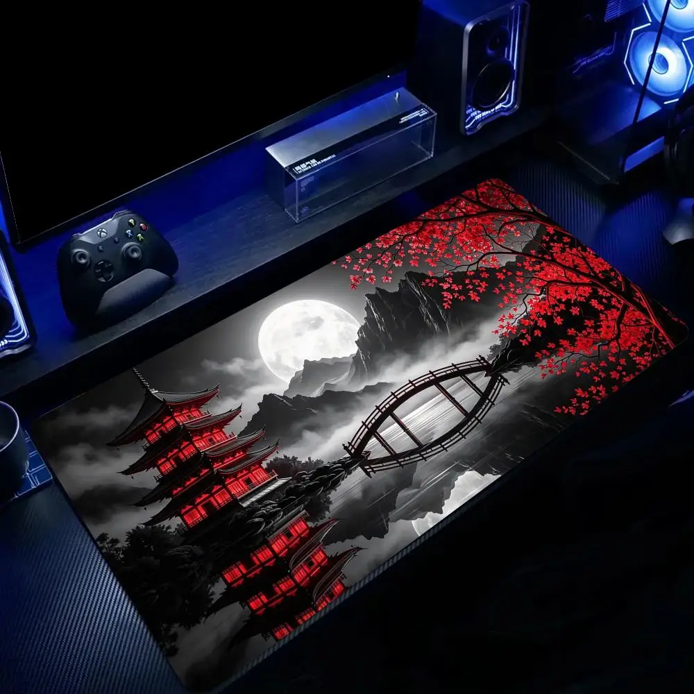 Magnificent Pagoda Scenery Mouse Pad Large Computer Office Game Table Mats Rubber Anti-slip XXL Mouse Mat HDP Long Desk Pads