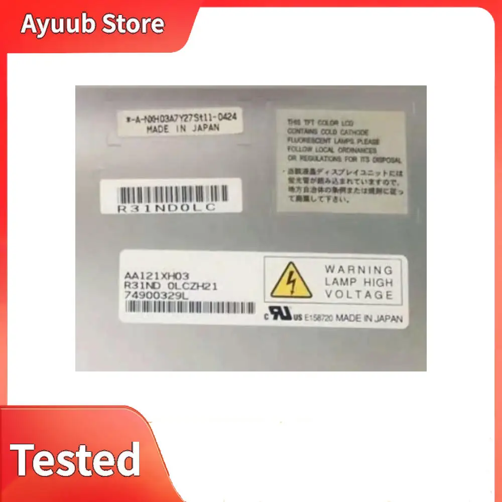 Original Tested AA121XH03 industrial display screen LCD TFT