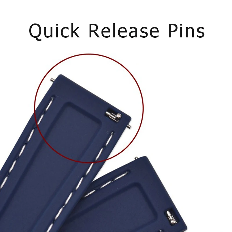 Universal Watch Straps 16mm 18mm 20mm 22mm 24mm Quick Release Silicone Watch Band for Samsung for Huawei Replacement Wristbands