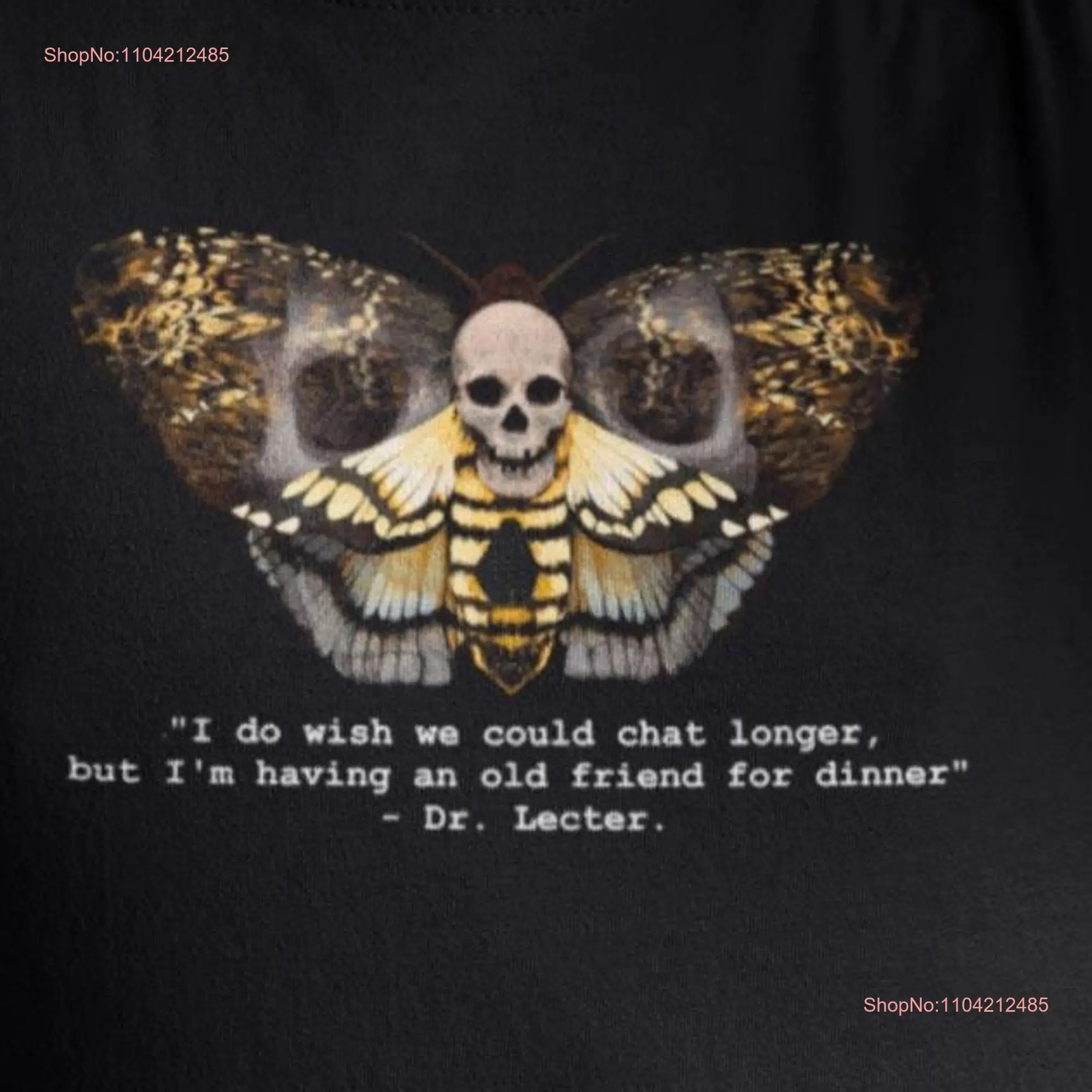 Футболка Dr Lecter Silence of the Lambs Hannibal Clarice Starling Lepidoptera для фанатов ужасов, фильм, темный юмор