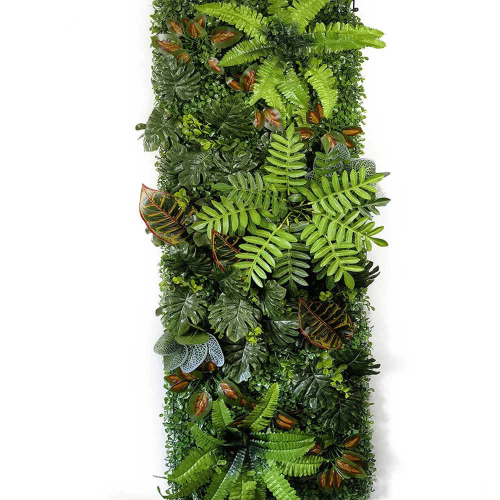 40*120CM Artificial Plant Grass Wall Panel UV Resistant Green Leaf Fence  Backyard Screen Wedding And Christmas Decoration