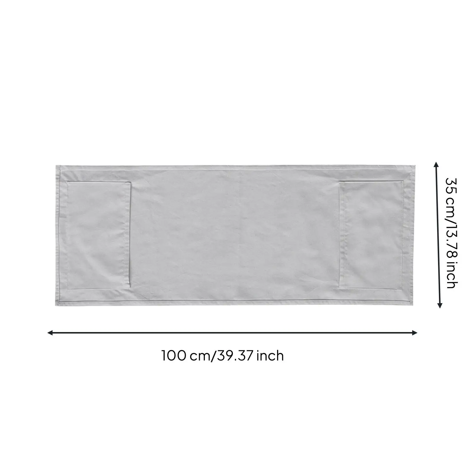 Thick Canvas Storage Cover for Oven Microwave and Nightstand with Two Utility Pockets for Kitchen Tool Organization and Dust