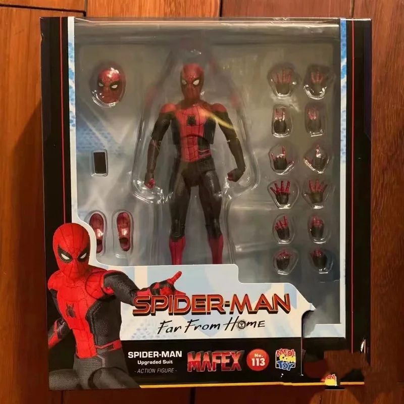 MAFEX No.113 Heroic Expedition Spider-Man Upgrade Suit Movable Boxed Figure Toy Gift Model Decoration Collectible Ornament