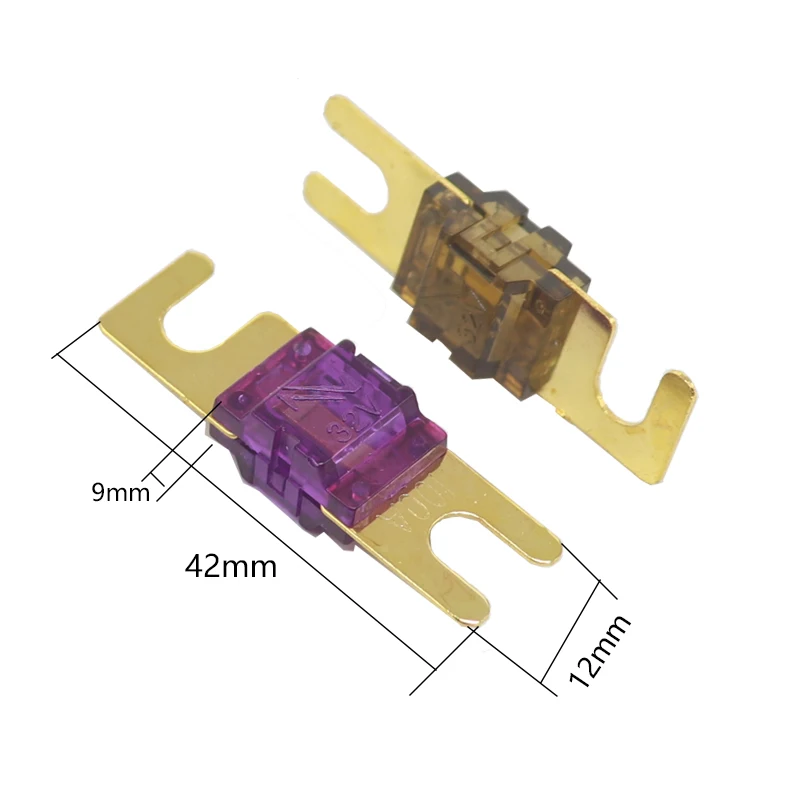 【10-2PCS】ANS FUSE 20A 30A 40A 50A 60A 70A 80A 100A 125A 150A 175A ANL Gold Plated Stud Car Fuses Mini Car Stereo Audio AFS Fuse