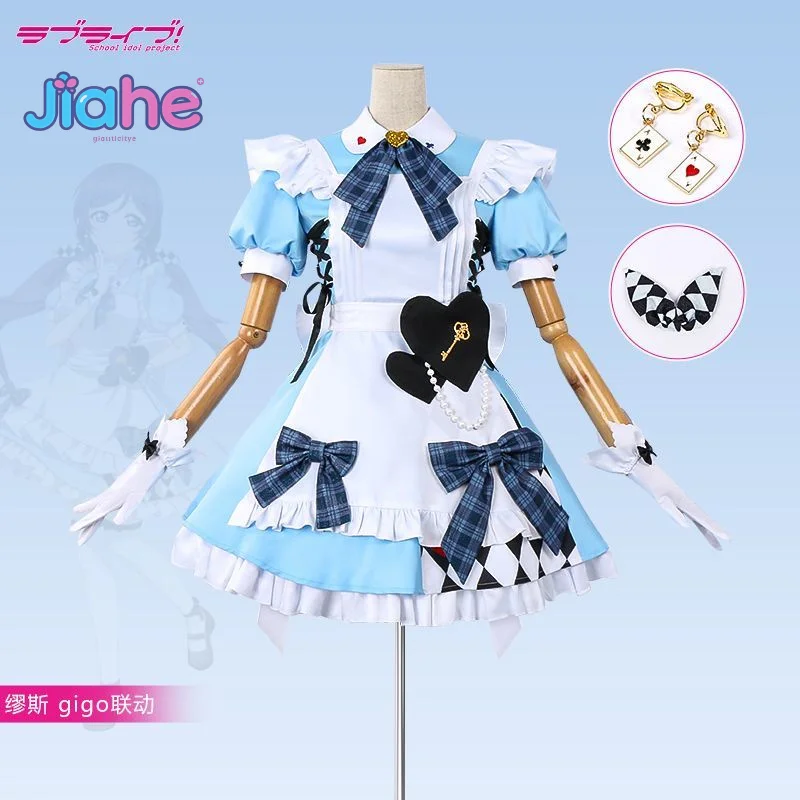 جديد LoveLive! أزياء جيجو هونوكا كوساكا كوتوري مينامي سونودا أومي إيلي نوزومي توجو نيكو التأثيرية جميع الموظفين لوليتا زي الخادمة