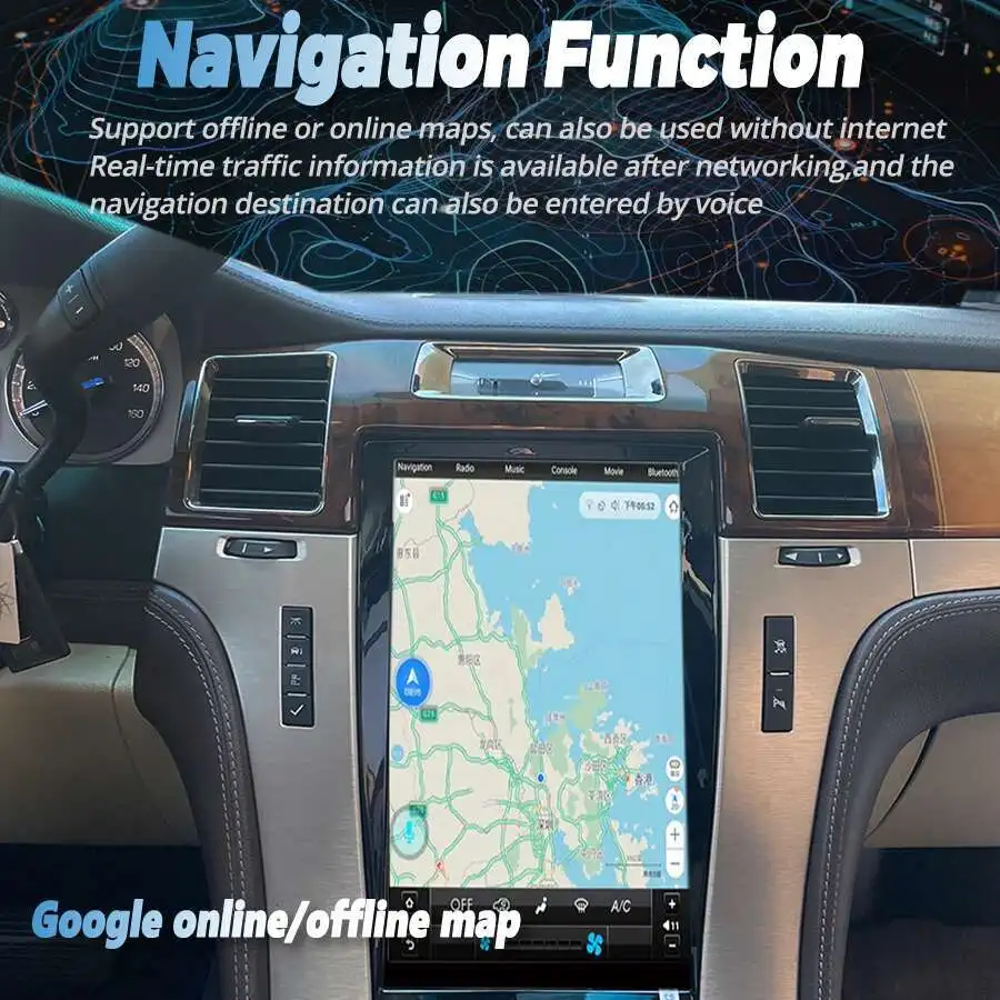 أندرويد 14 Carplay لكاديلاك إسكاليد 2007-2014 راديو السيارة 13.6 بوصة الوسائط المتعددة Autoradio الملاحة GPS WIFI IPS شاشة تعمل باللمس