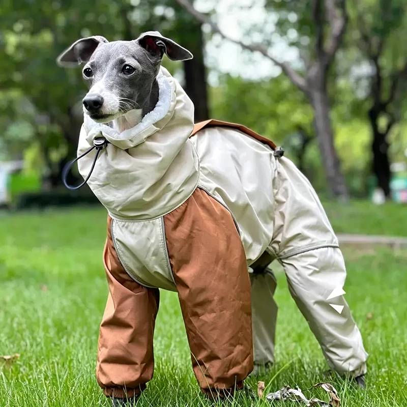 Autumn Winter Dog Clothes Pet Outdoor Warm Designer Luxury Dogs Coats Windproof Large Breed Dogs Clothes Thickened Velvet Pets