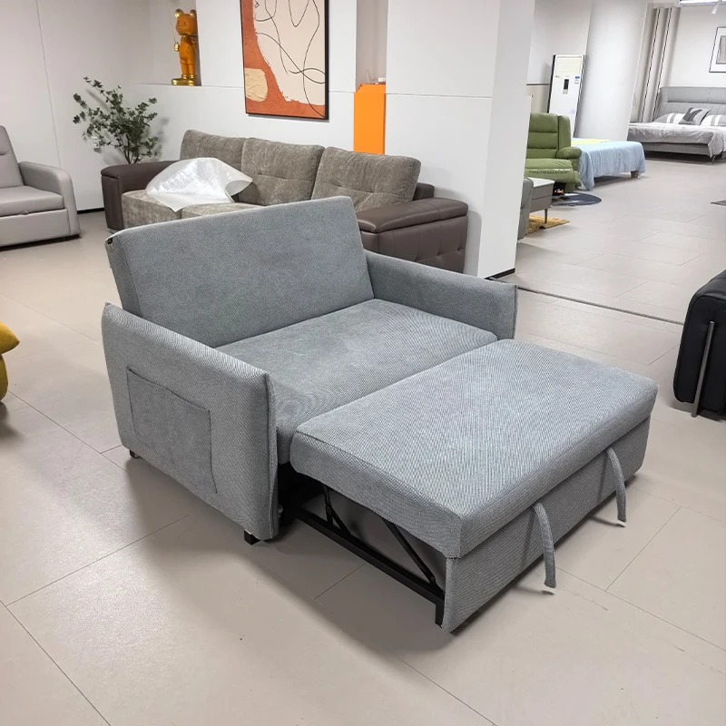 Modern Style Foldable Design Synthetic Leather for Home Bedroom Living Room High Quality Two-Seater Convertible Sofa Bed