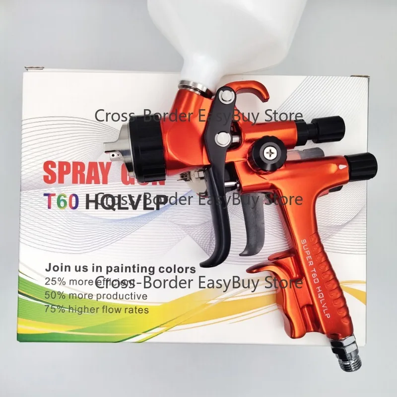 Car paint spray gun with top cup T60 clear coat high atomization spray gun pneumatic tool