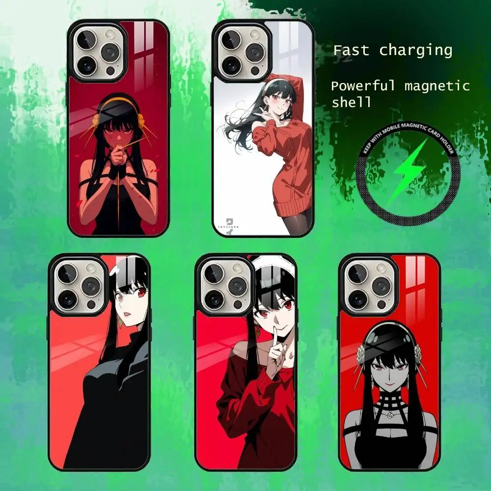 

S-Spy Family Yor F-Forger Phone Case For iPhone17,16,15,14,13 Plus,Pro Max Magnetic For Magsafe Wireless Charging