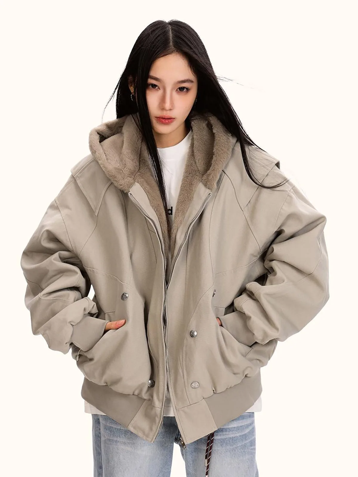 

Утепленная хлопковая куртка с капюшоном на флисовой подкладке, зимняя теплая рабочая одежда, холщовая куртка, молодежная модная куртка с длинными рукавами на молнии