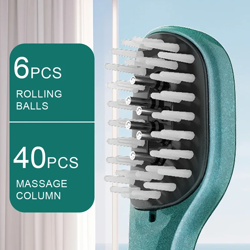 Electric Liquid Massage Comb Red Blue LED Vibration Massage Essential Oil Liquid Guiding Massager Hair Care Scalp Applicator