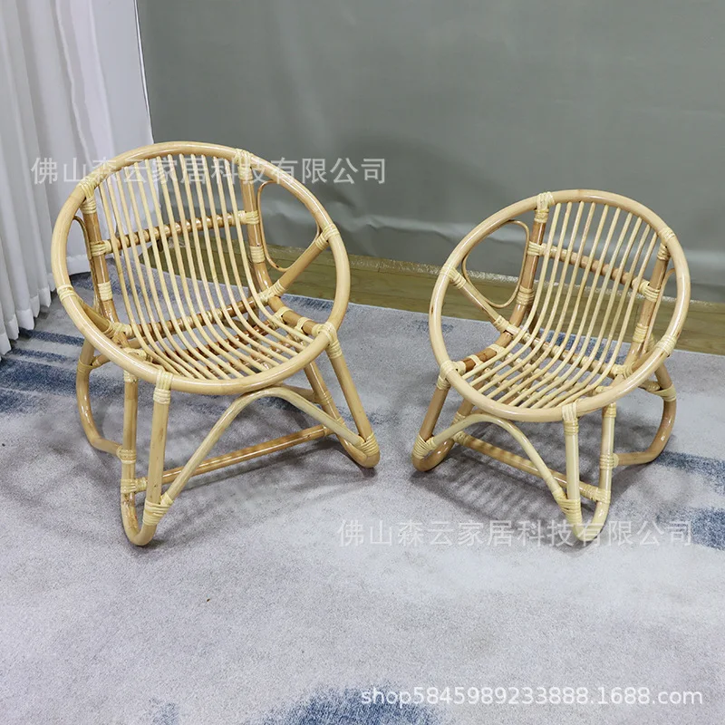 

True rattan small rattan chair, outdoor rattanchair, backchair, Nordic ins photography chairbalcony chairB&B chairhandma