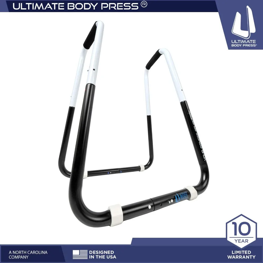 Body Press Dip Bar Fitness Station Adjustable Width Folding Dip Stand with Angled Grips