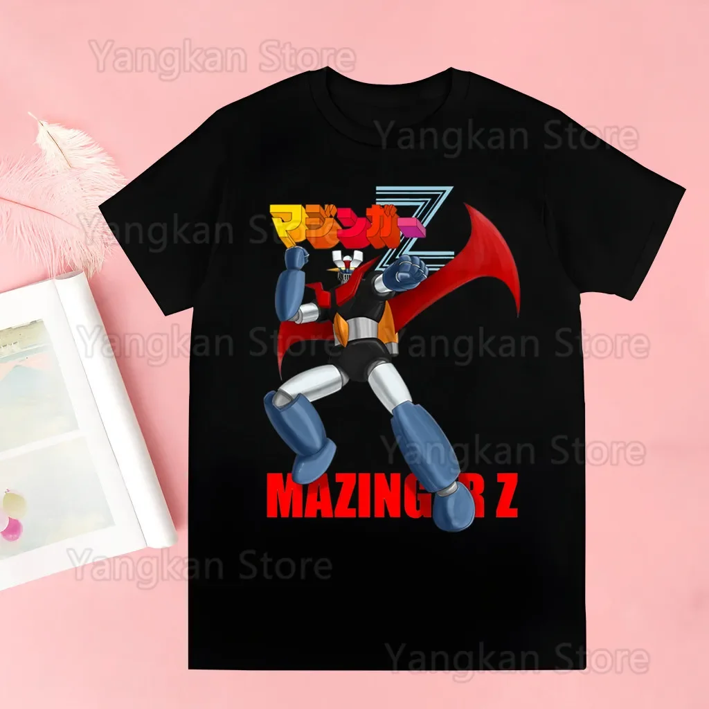 Dark Robot Mazinger Z Tees Top Hipster Female Harajuku Short Sleeves Shirts Woman Clothes T Shirt Casual Funny Tshirts Kawaii