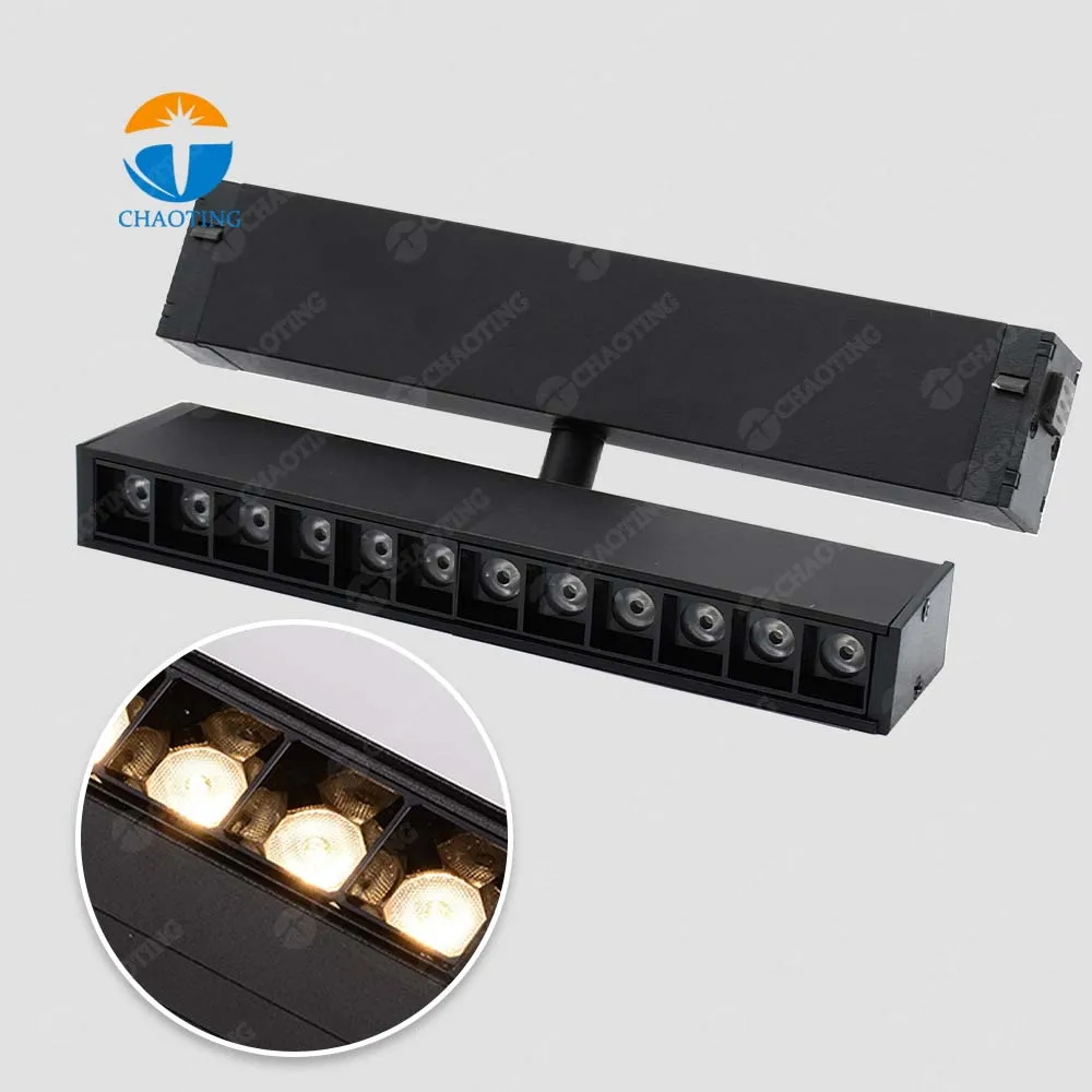 

25MM Smart Tuya Surface Recessed Dimmable 9W Spotlight Black White Magnetic Rail Lighting System Adjustable Led Track Spot Light