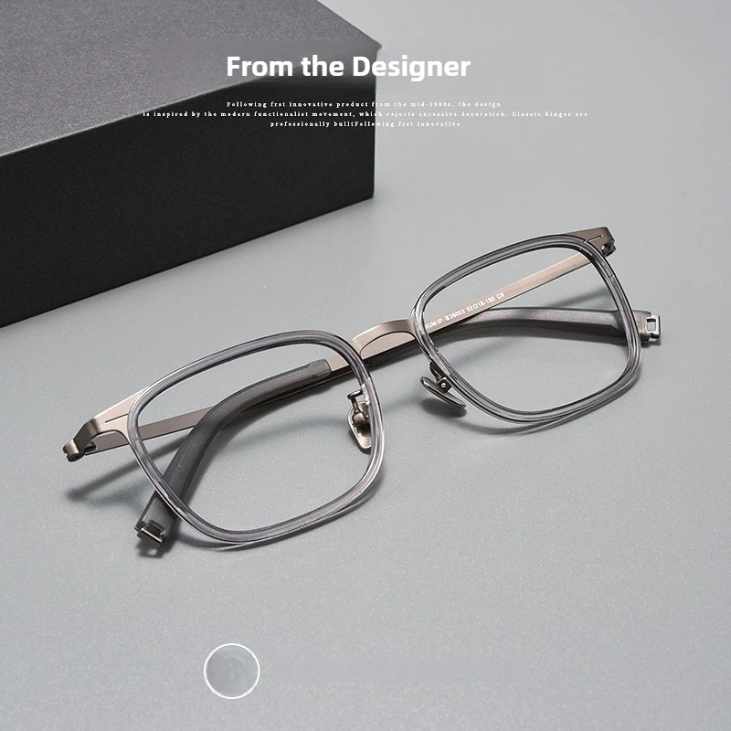 남녀공용 근시 안경, 티타늄 안경테, 맞춤형 광학 처방 렌즈, 편안한 안경