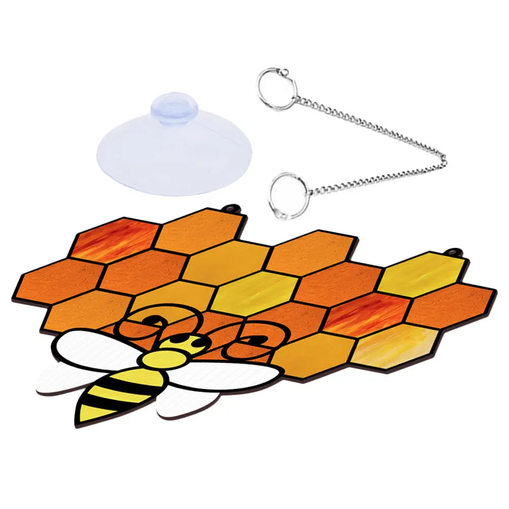 

Acrylic Bee Decoration Hanging Ornament Cartoon Bee Pendant for Front Door Window Hanging Sign Party Wedding Door Decor