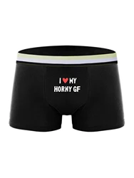 Men's Breathable Boxer Briefs With Summer Printed Soft Thin Black Briefs Underwear Underpant