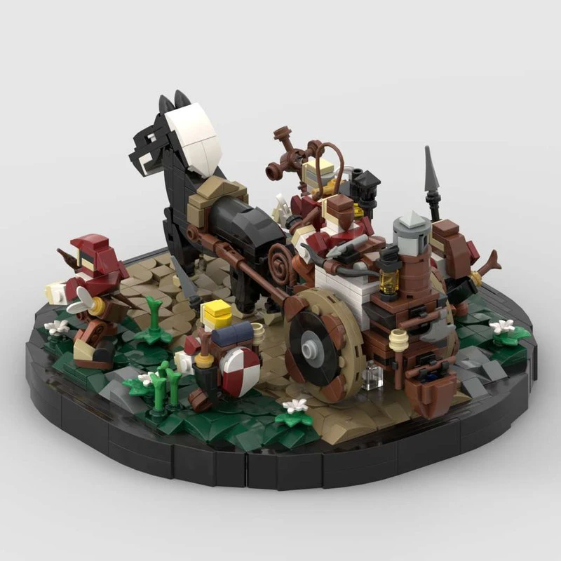 1123ピース MOC 軍事ショーへの途中 城の組み立てブロック ティーンエイジャー向け 建設 宇宙想像力アップ クリスマスおもちゃ ギフト