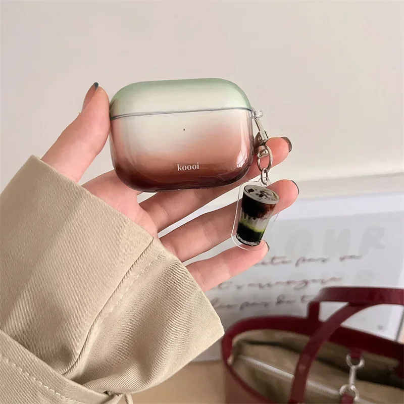 Funda de café Latte para AirPods 4 Airpod 1 2 3 Pro Pro2 auriculares Bluetooth caja de carga funda protectora para auriculares