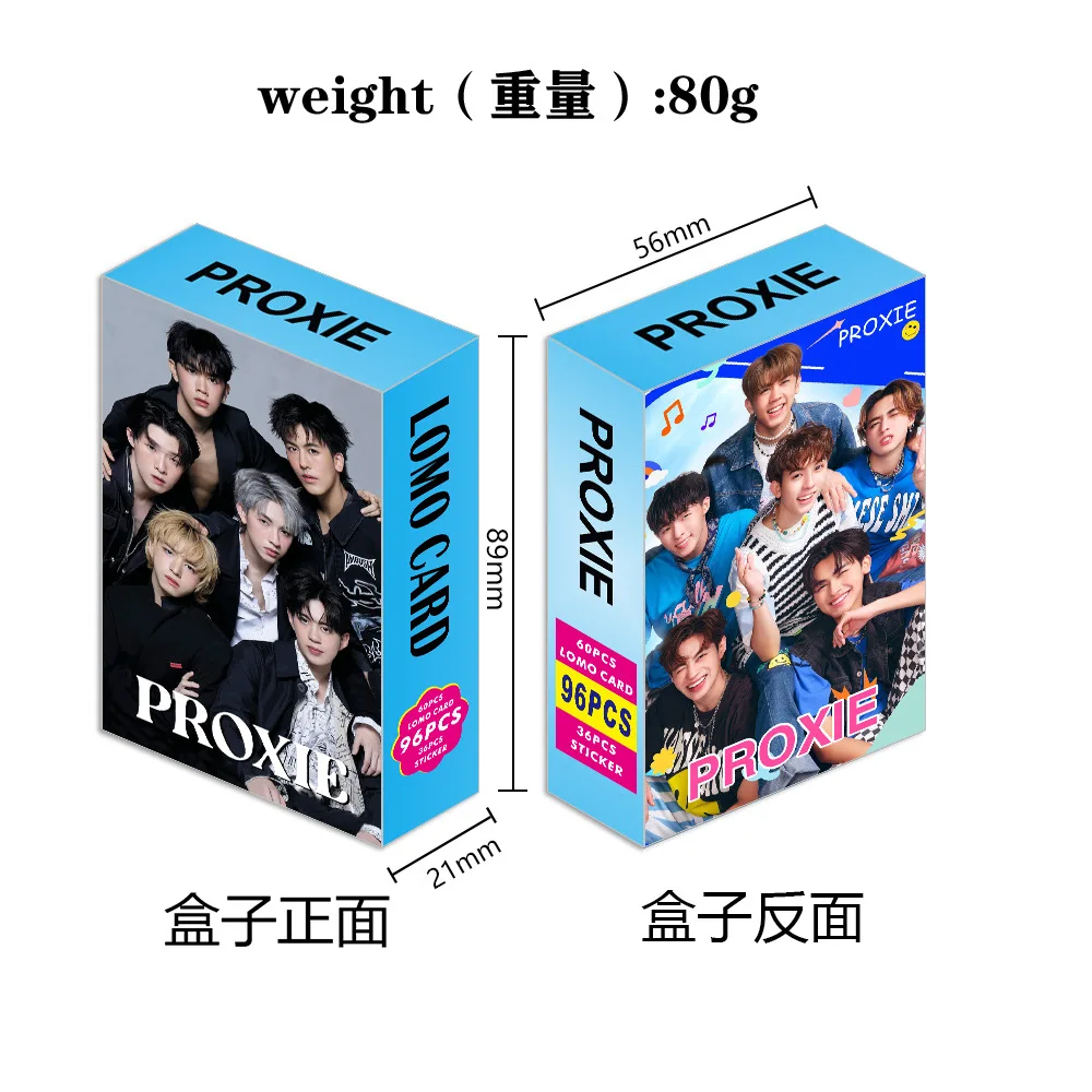96 Pcs/Set Thai Boy Group PROXIE Lomo Card Gorn Onglee Chokun Star Characters 3 Inches HD Photocard Stickers Cosplay Gift 