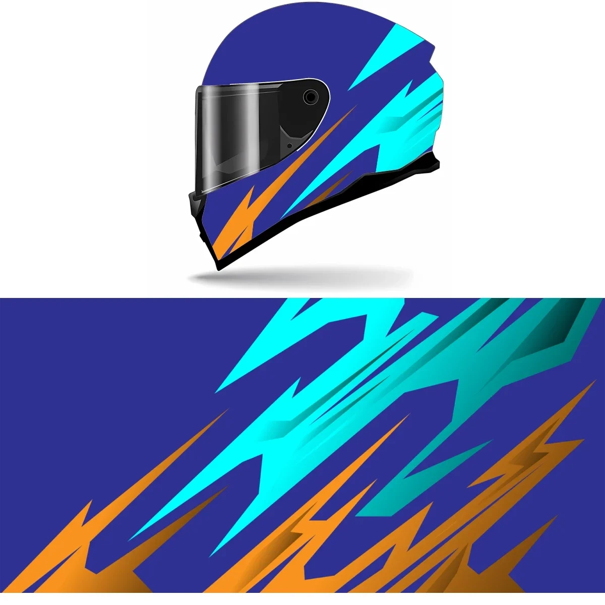 

Abstract irregular graphic stripes Motorcycle Helmet Stickers Self Adhesive Racing Custom Helmet Decal Wrap Vinyl Decal Stickers