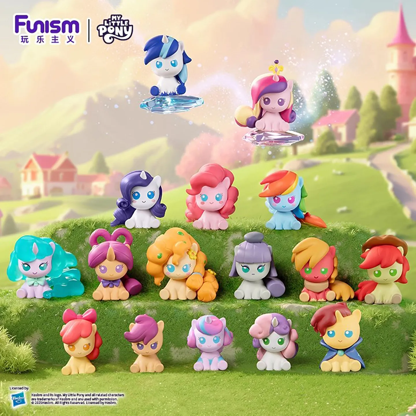 

Funism My Little Pony Family Love Is Protection Rainbow Dash Rarity Mystery Blind Box Gifts Toy Model Anime Figures Collect